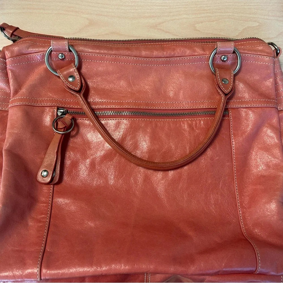 NOT FOR SALE sorry can’t delete :( Soprano leather large coral pink purse in gr - Picture 7 of 13